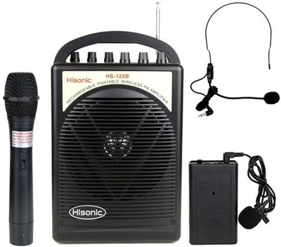Hisonic® 40 Watts Rechargeable Portable PA System w/Headset & Lapel Mics