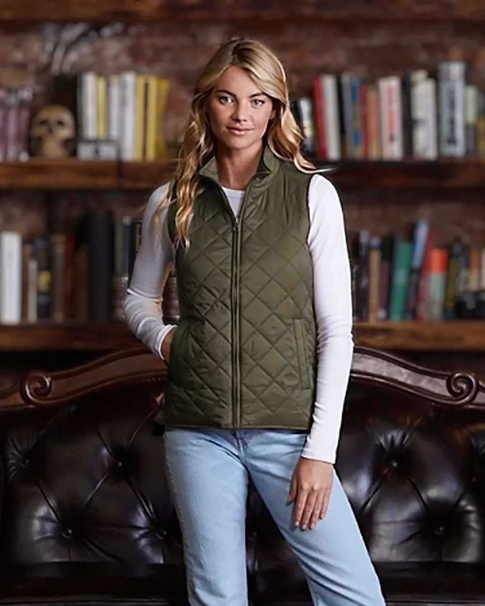 Weatherproof® Women's Vintage Diamond Quilted Vest view 2