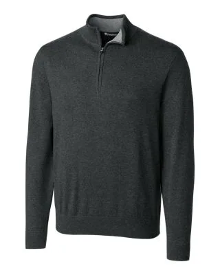 Cutter & Buck Lakemont Tri-Blend Mens Big and Tall Quarter Zip Pullover Sweater view 3