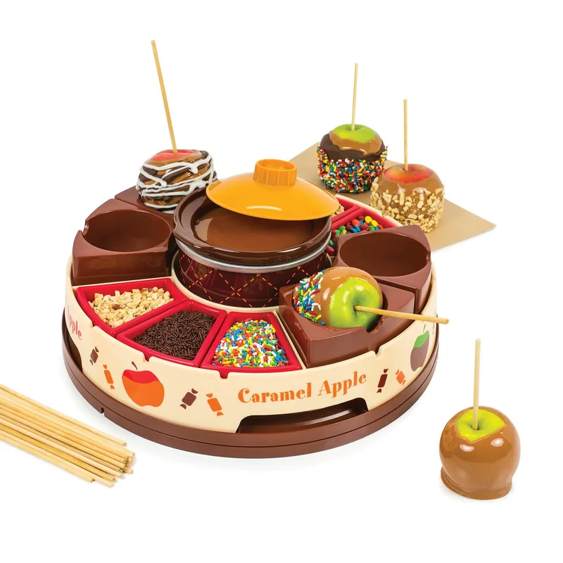 Nostalgia Lazy Susan Chocolate & Caramel Apple Party