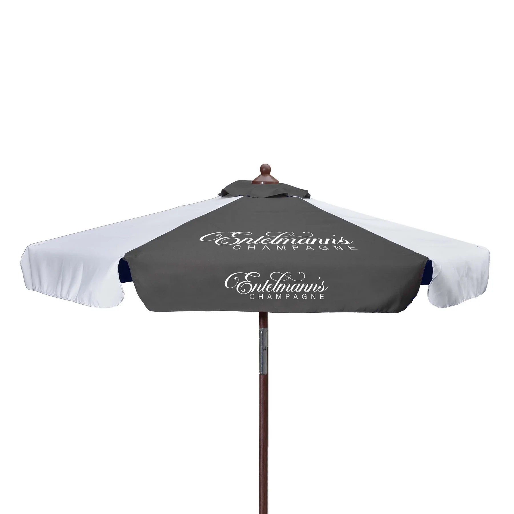 7' Wood Look Tilting Market Umbrella Kit With Valance 2 Imp view 6