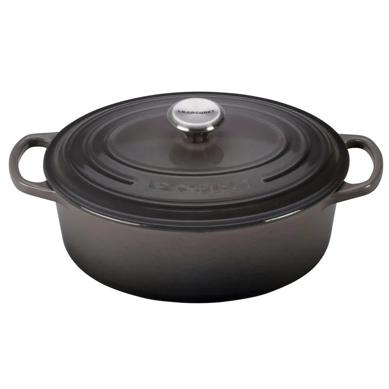 Le Creuset 2.75Qt Signature Cast Iron Oval Dutch Oven Oyster