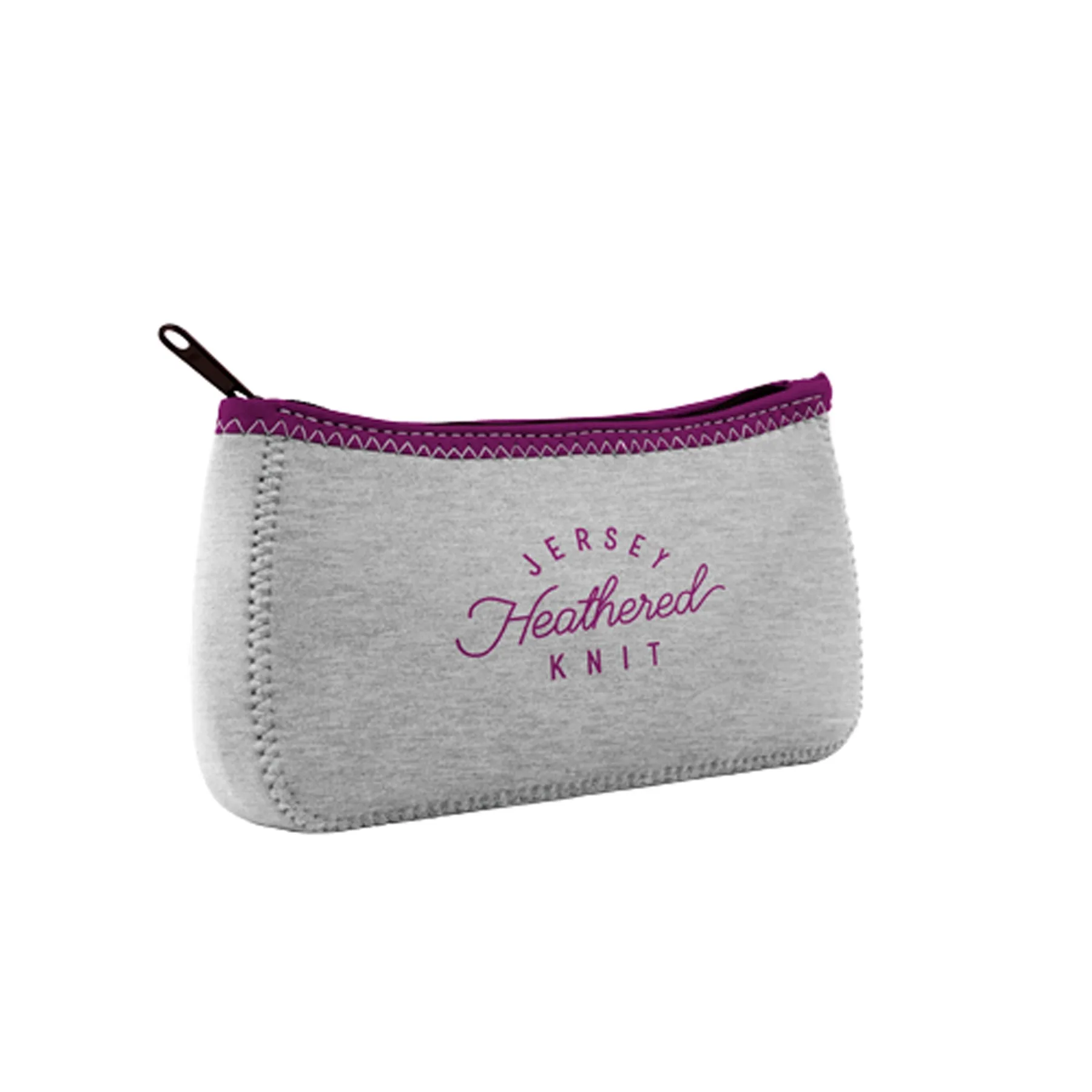 Large Heathered Jersey Knit Canoe Pouch view 3