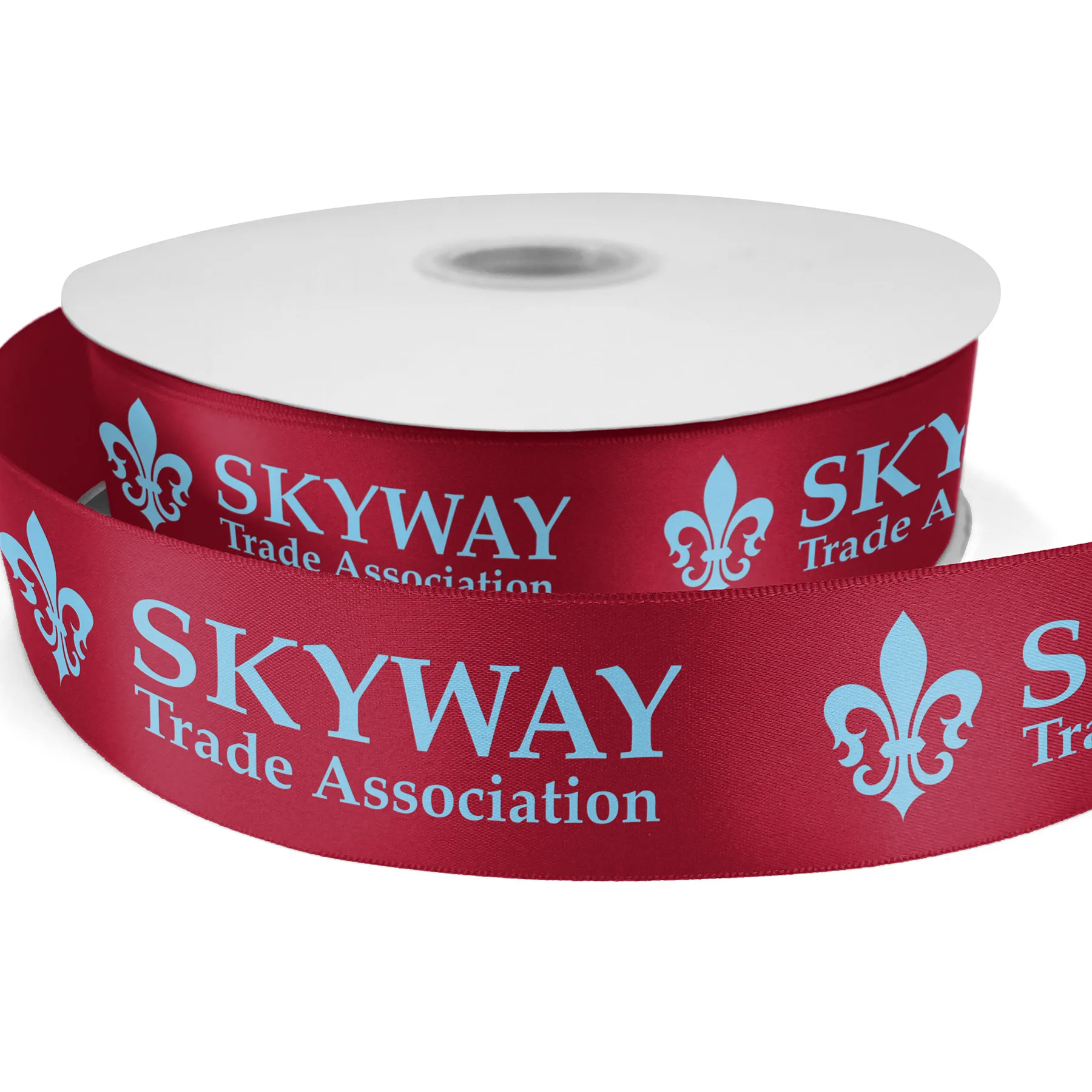 1 1/2" Bridal Satin Ribbon - 100yd Roll - Foil Print view 5