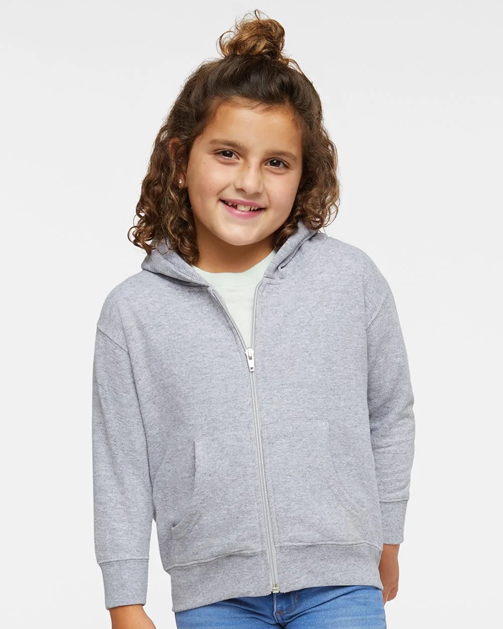 Rabbit Skins® Toddler Full-Zip Fleece Hooded Sweatshirt view 2