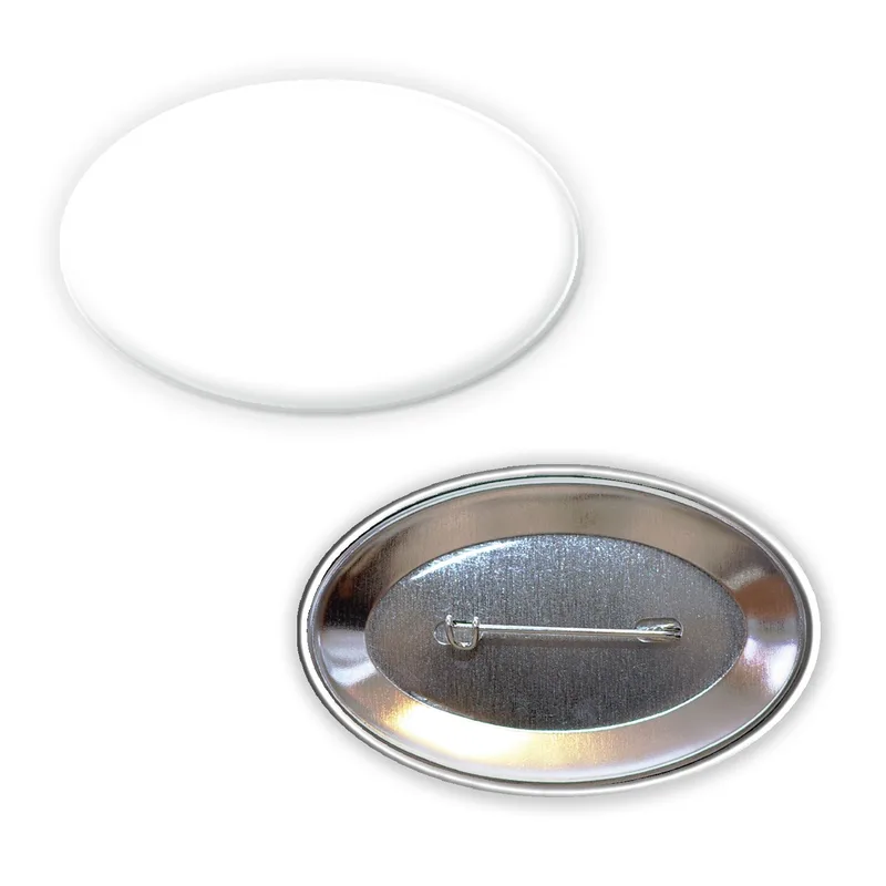 Oval Button w/ Pin view 2