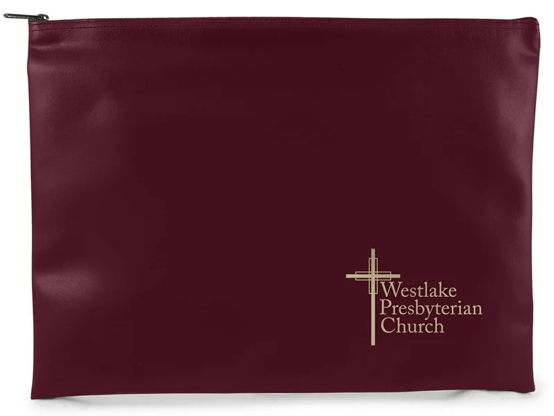 16"x12" Expanded Vinyl Memorial Bag w/Zipper