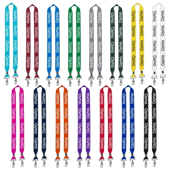 IMPORT Rush 1" Polyester 2-Ended Lanyard with Dual Silver Crimps & Split-Rings