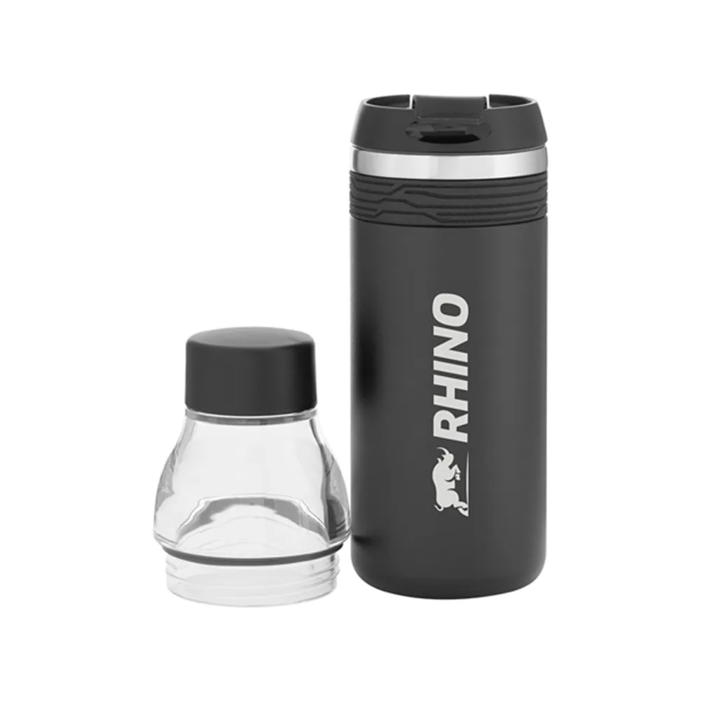 Black Logo with Snap-Fit Lid & Bottle Lid