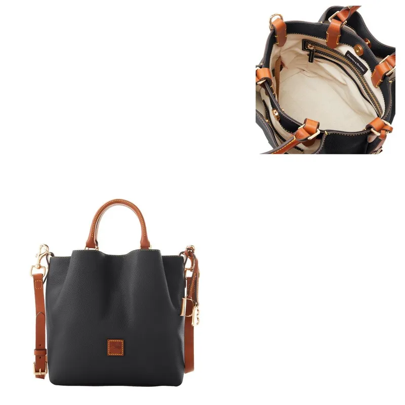 Dooney & Bourke Black Pebble Grain Small Barlow