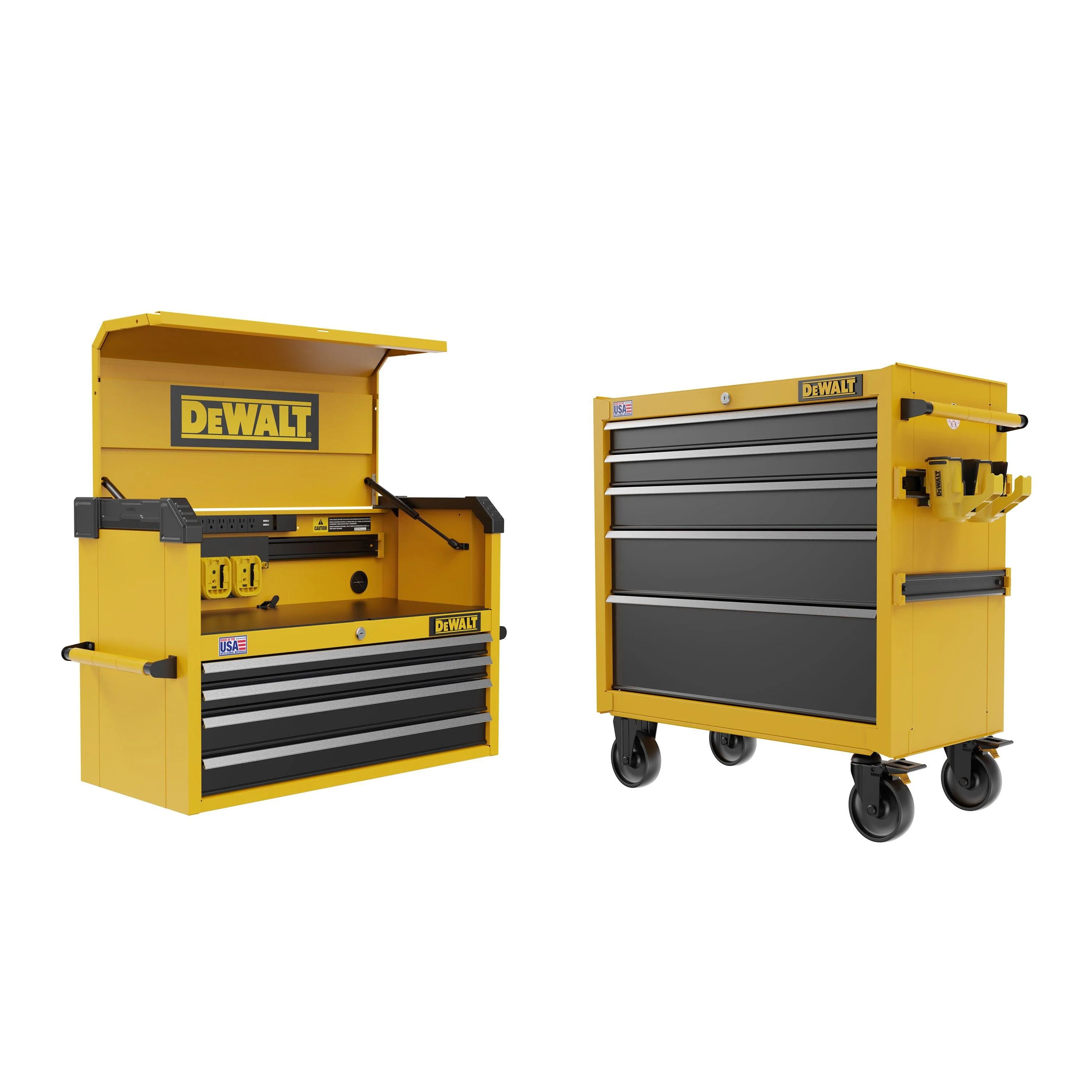 DeWalt 37" 4 Drawer Tool Chest W/ 37" 5 Drawer Rolling Tool Cabinet