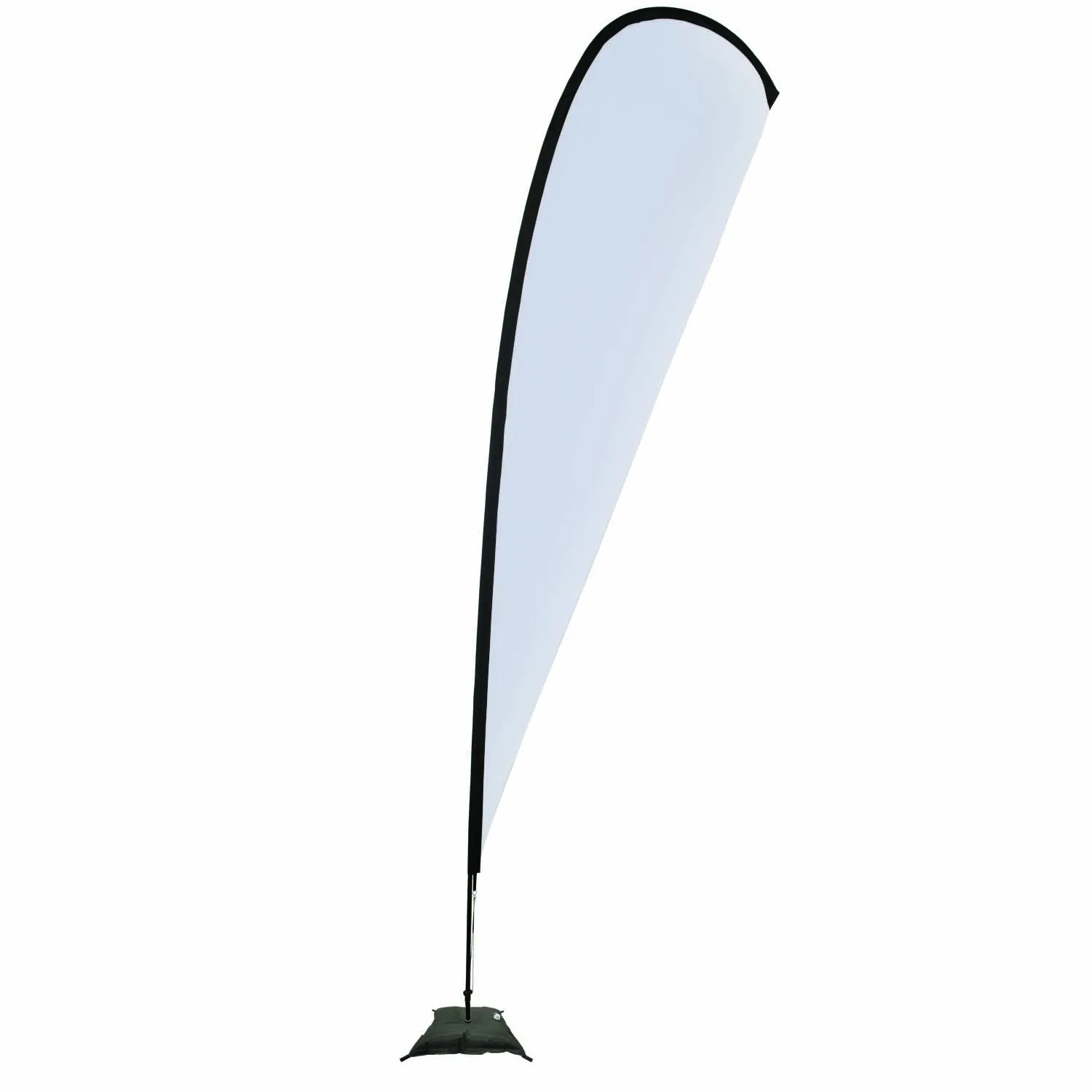 15' Premium Teardrop Sail Sign Flag, 1-Sided, Scissor Base view 2