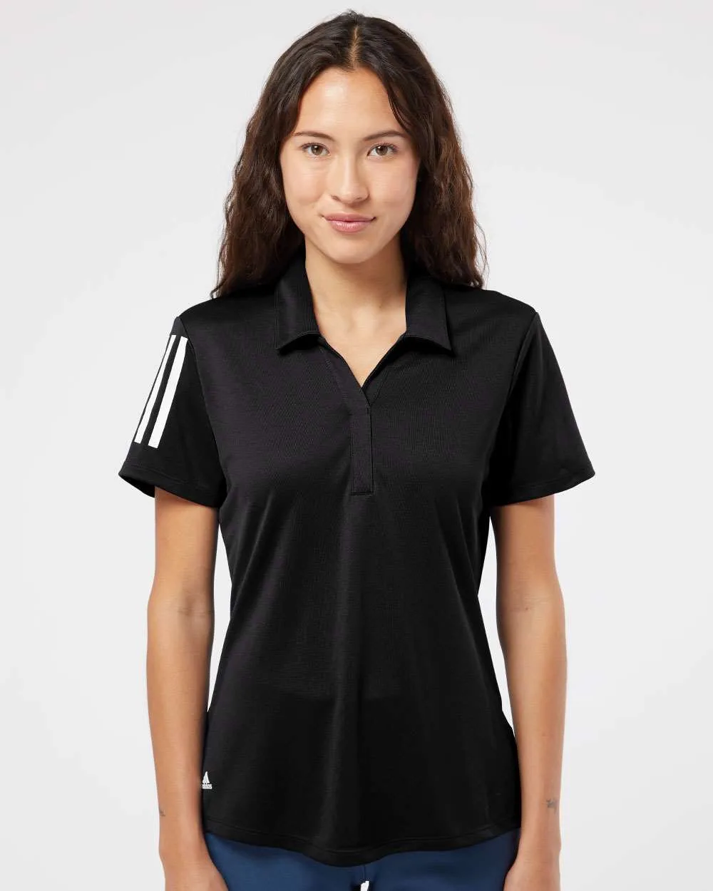 Adidas® Women's Floating 3-Stripes Polo view 2