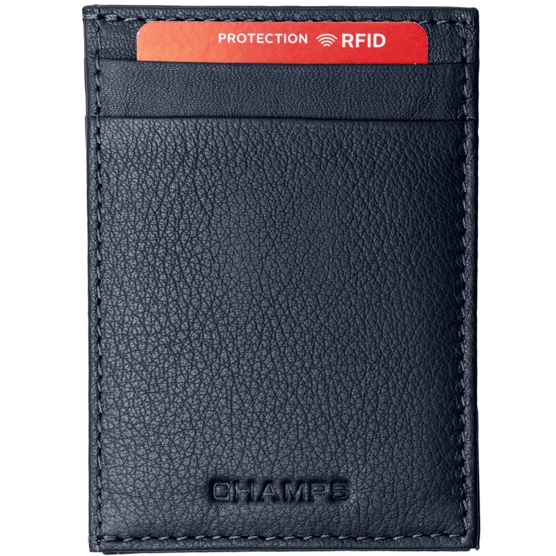 Champs Luggage Mag Hybrid Navy Cardholder Wallet Size 3"X4"X0.25"