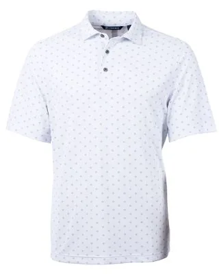 Cutter & Buck Virtue Eco Pique Tile Print Recycled Mens Polo view 5