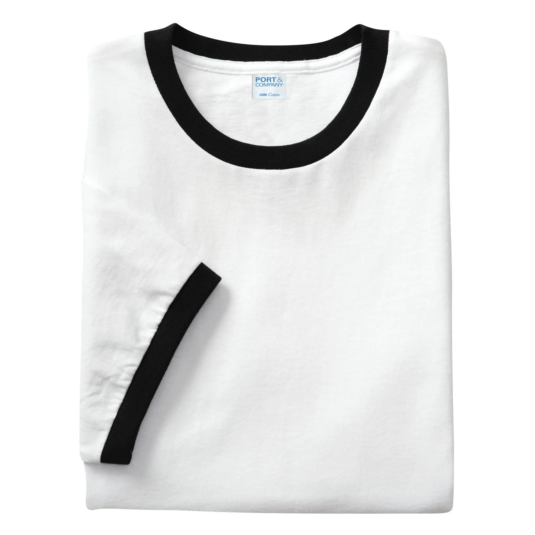 White/Jet Black Blank Fold View