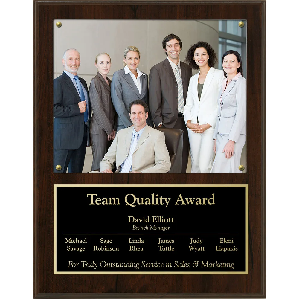 Picture Plaque Walnut Finish 15"