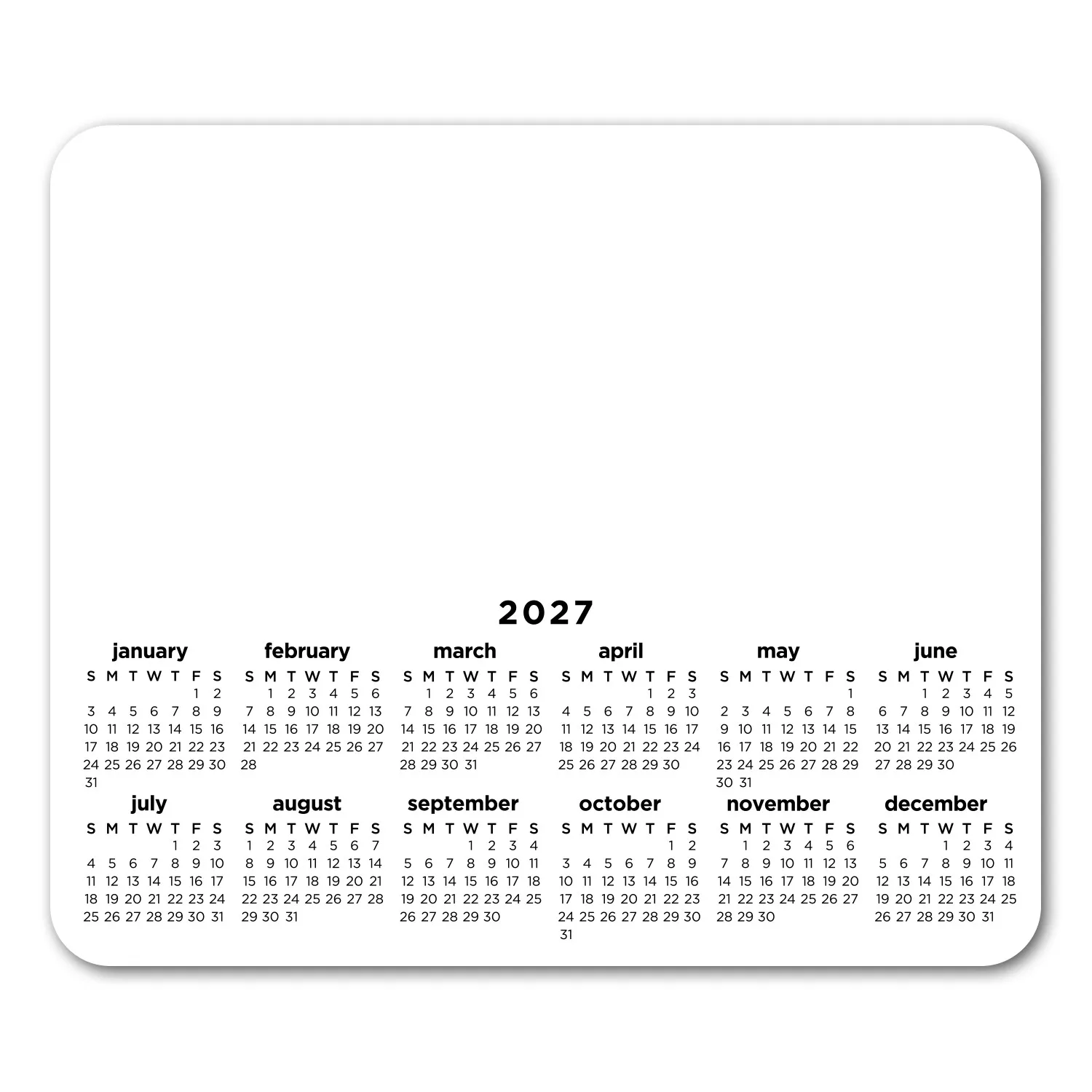 Rectangle Removable Adhesive Mouse Pad/Counter Mat view 2