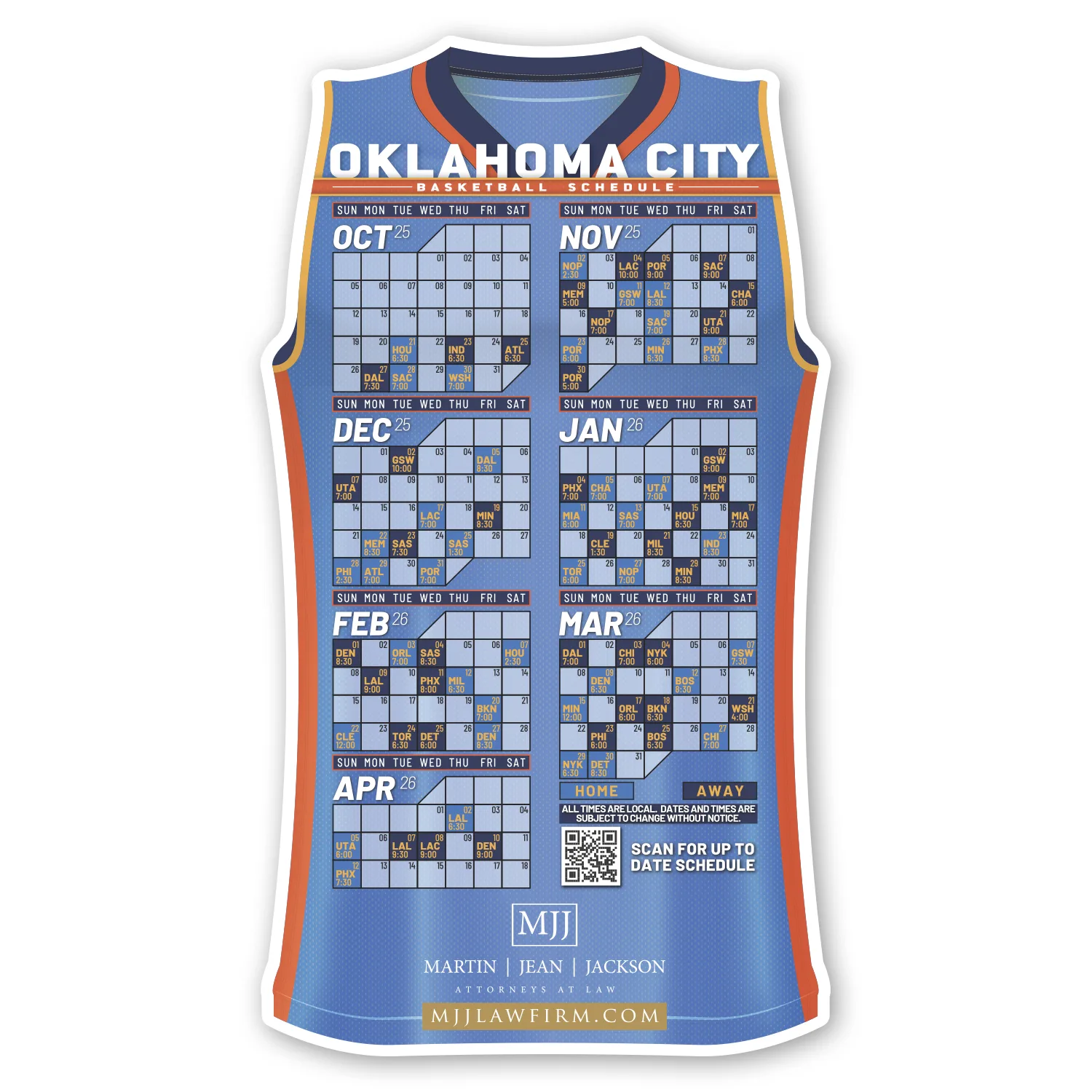 Basketball Jersey Schedule