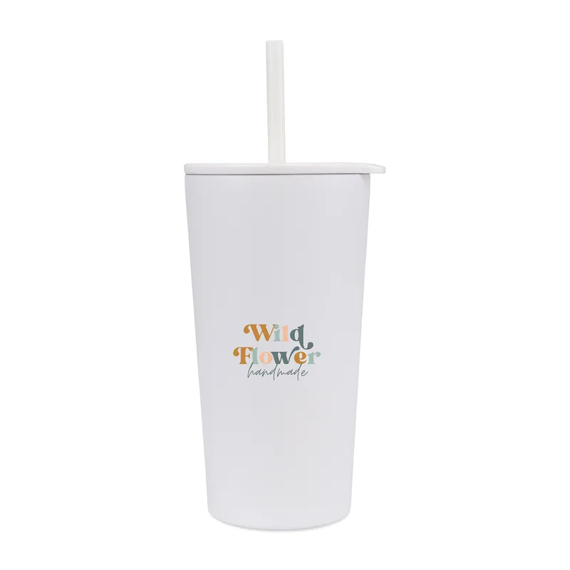 Aviana™ Rowan Recycled Straw Tumbler - 17 Oz. - Marshmallow