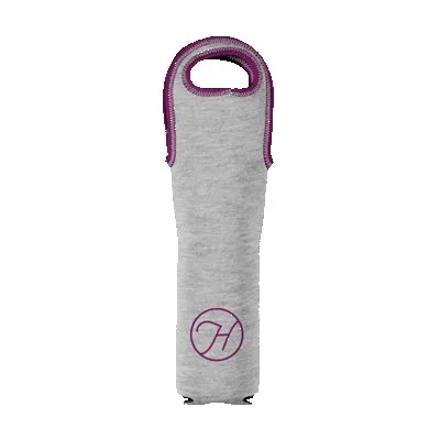 Heathered Jersey Knit-Neoprene Single Wine Tote view 3