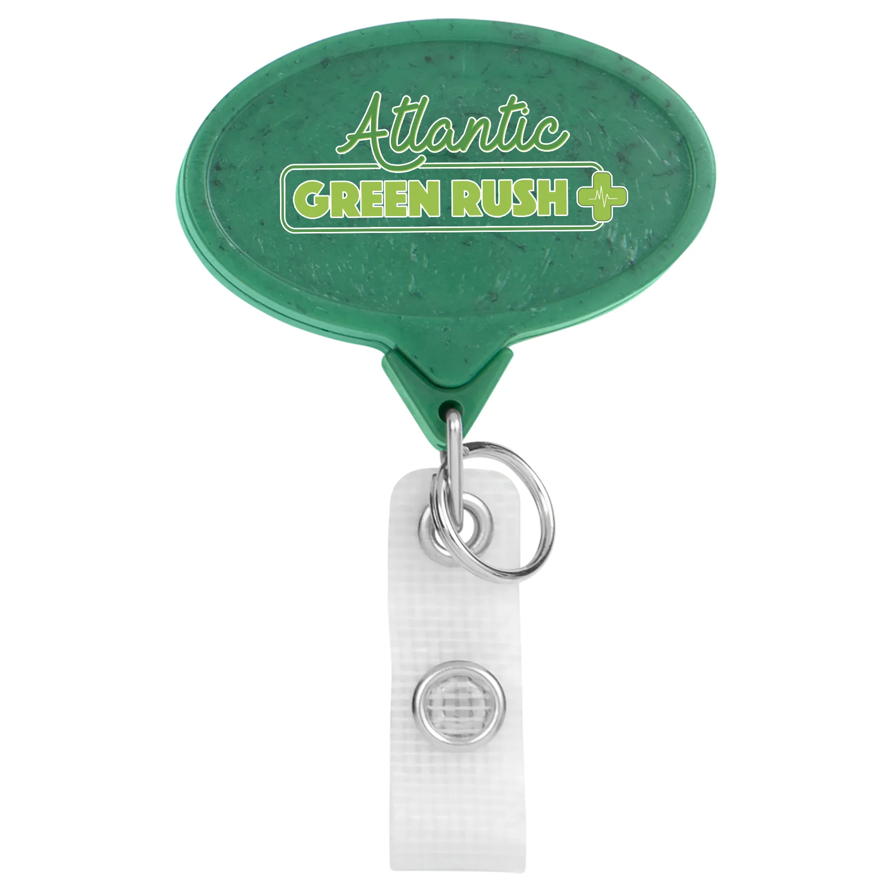 Hemp Jumbo Oval Retractable Badge Reel view 6