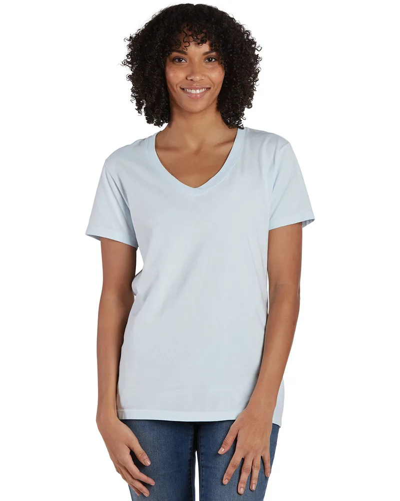 COMFORT WASH Ladies' V-Neck T-Shirt view 7