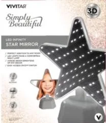 Vivitar® LED Infinity Gray Star Shaped Vanity Mirror