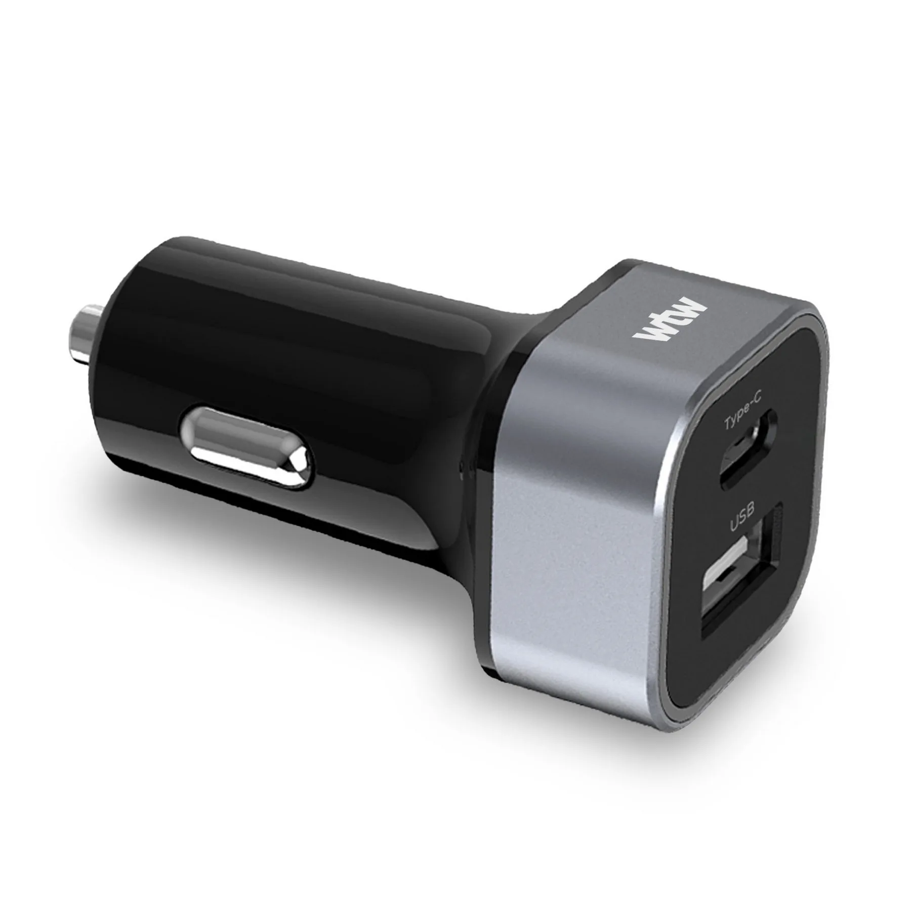 Dual USB-C (20W) + USB-A (12W) Fast-Charging (Max 32W) Output Port Car Charger