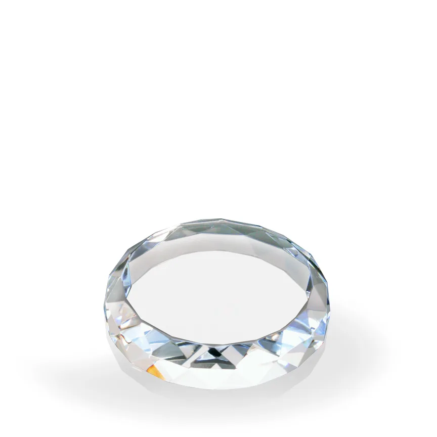 Round Gem-Cut Crystal Paperweight view 2