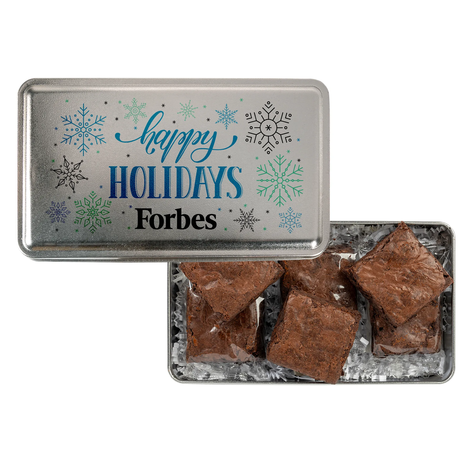 Fresh Beginnings 6 Fudge Brownies in Tin view 3