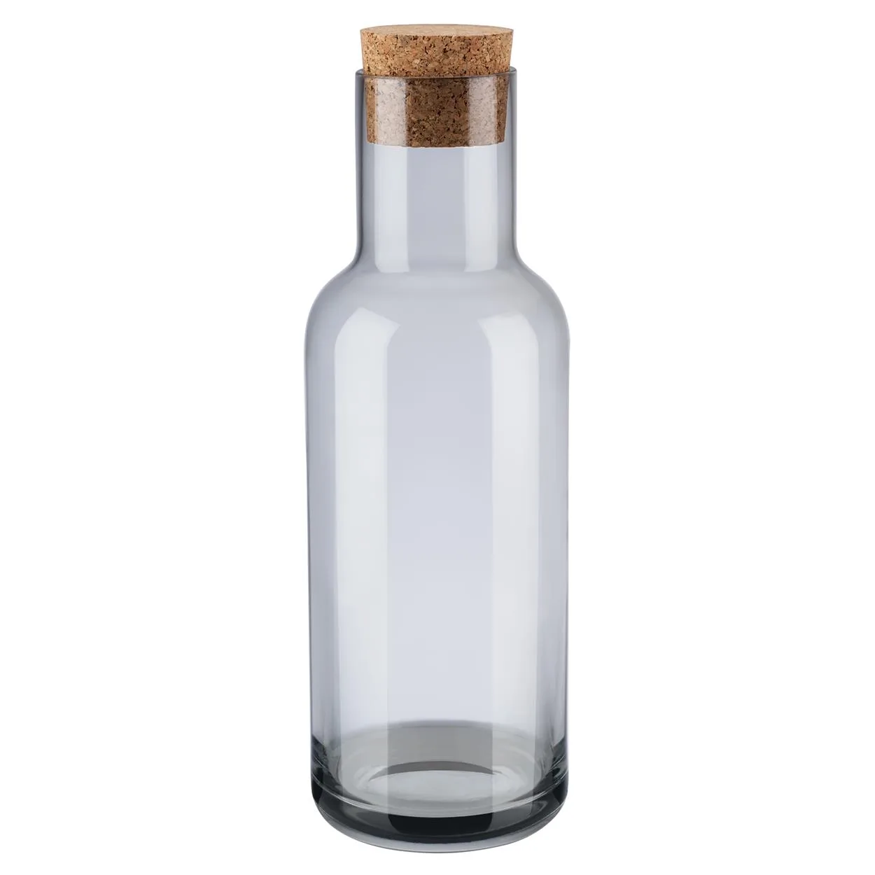 Blomus Fuum Water Carafe 34 Ounce w/Cork Lid - Smoke Gray