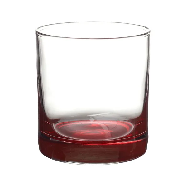 Double Rocks 10.5 oz Lexington Rocks Whiskey Glass with Color Bottom view 2