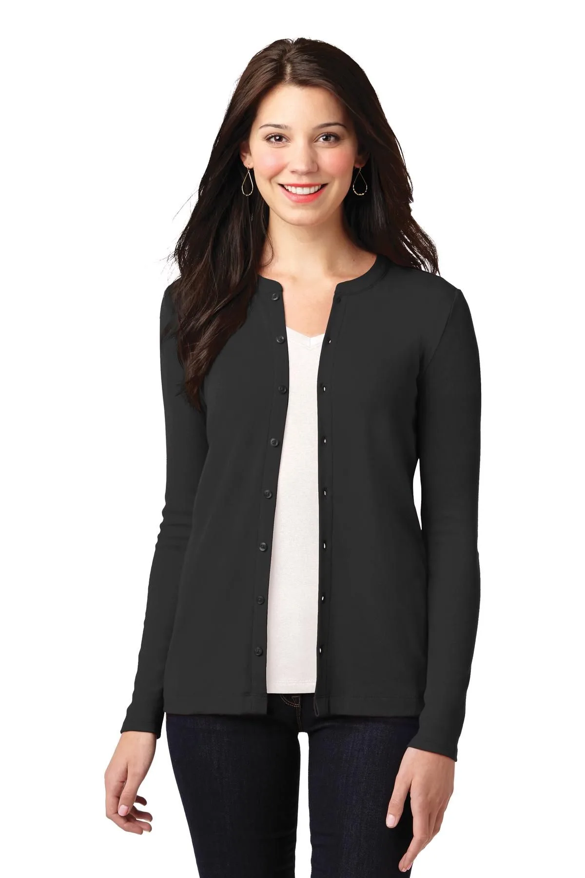 Port Authority® Women's Concept Stretch Button-Front Cardigan. view 4