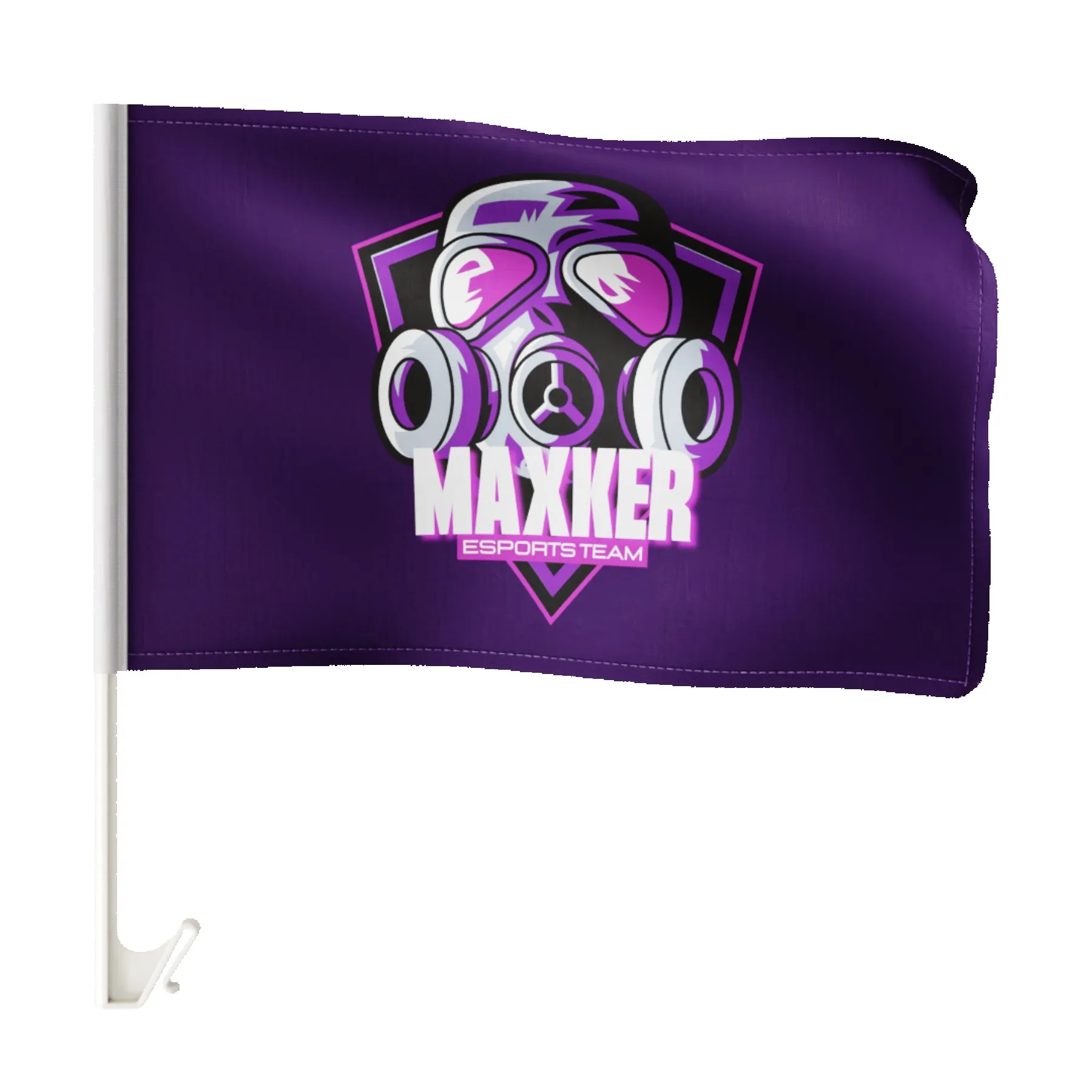 Basic Car Flag w/Upgraded Basic Pole view 2