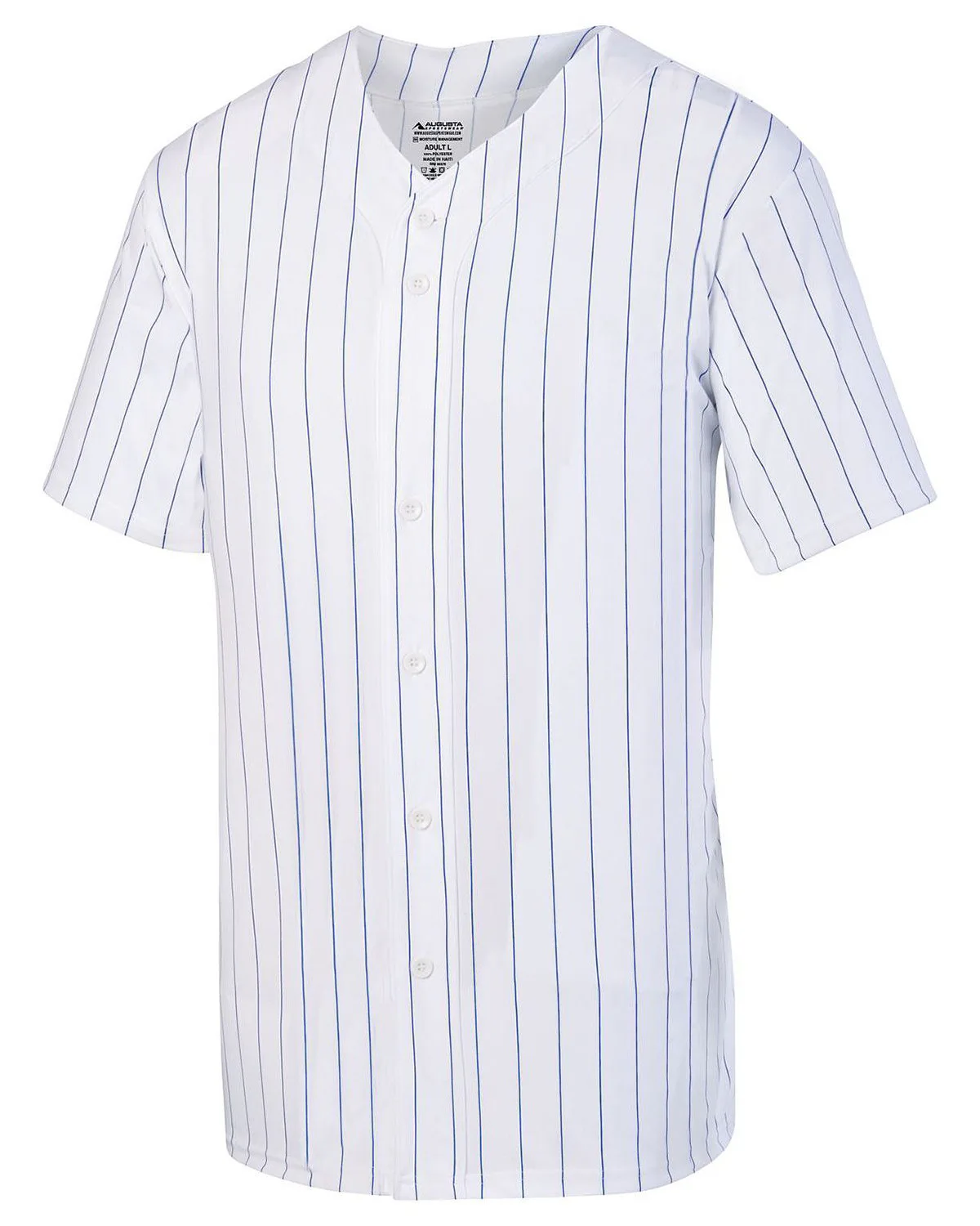 Augusta Unisex Pin Stripe Baseball Jersey view 4