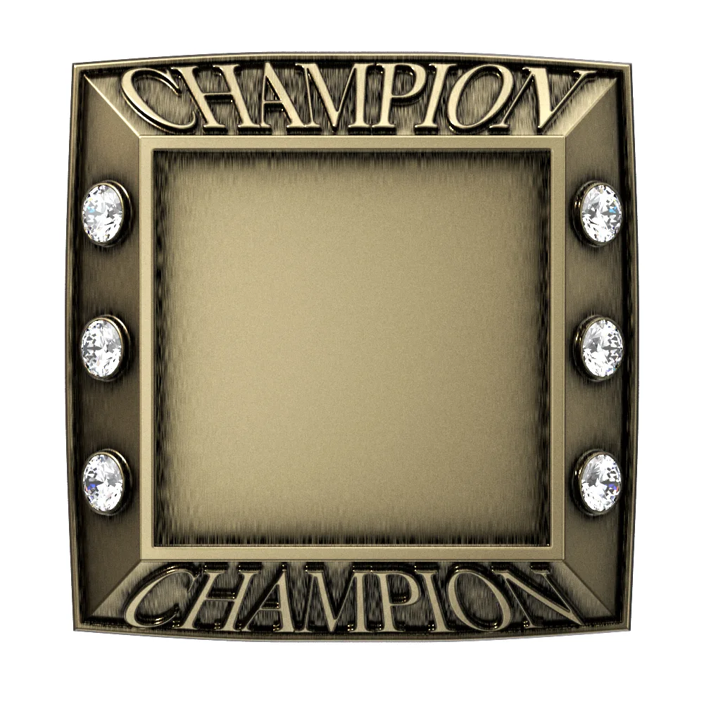 Vibraprint® Antique Torch Championship Rings view 2
