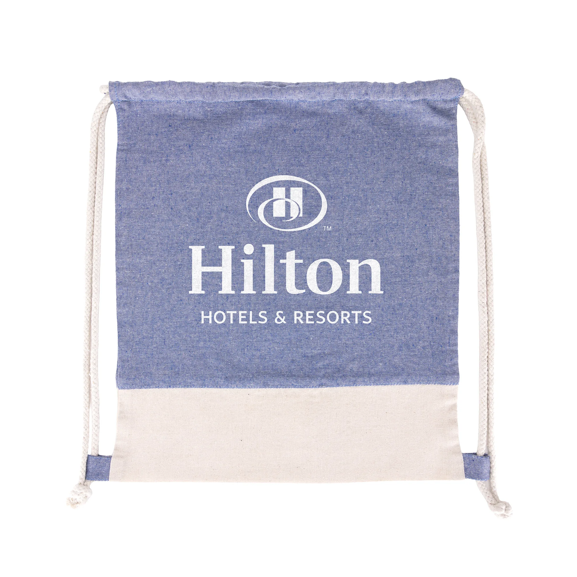 TwinTone Recycled Cotton Drawstring Bag view 3