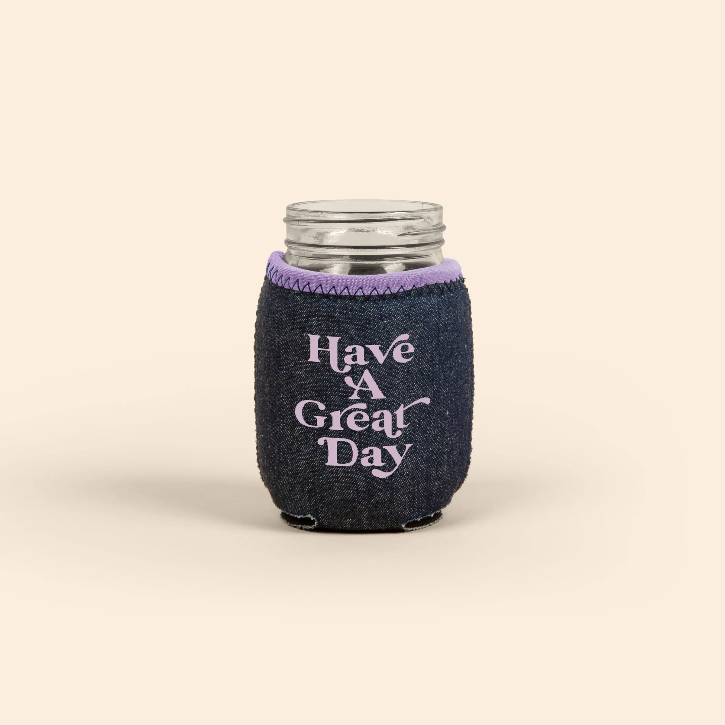 Jar Kaddy - Denim w/Bias Trim