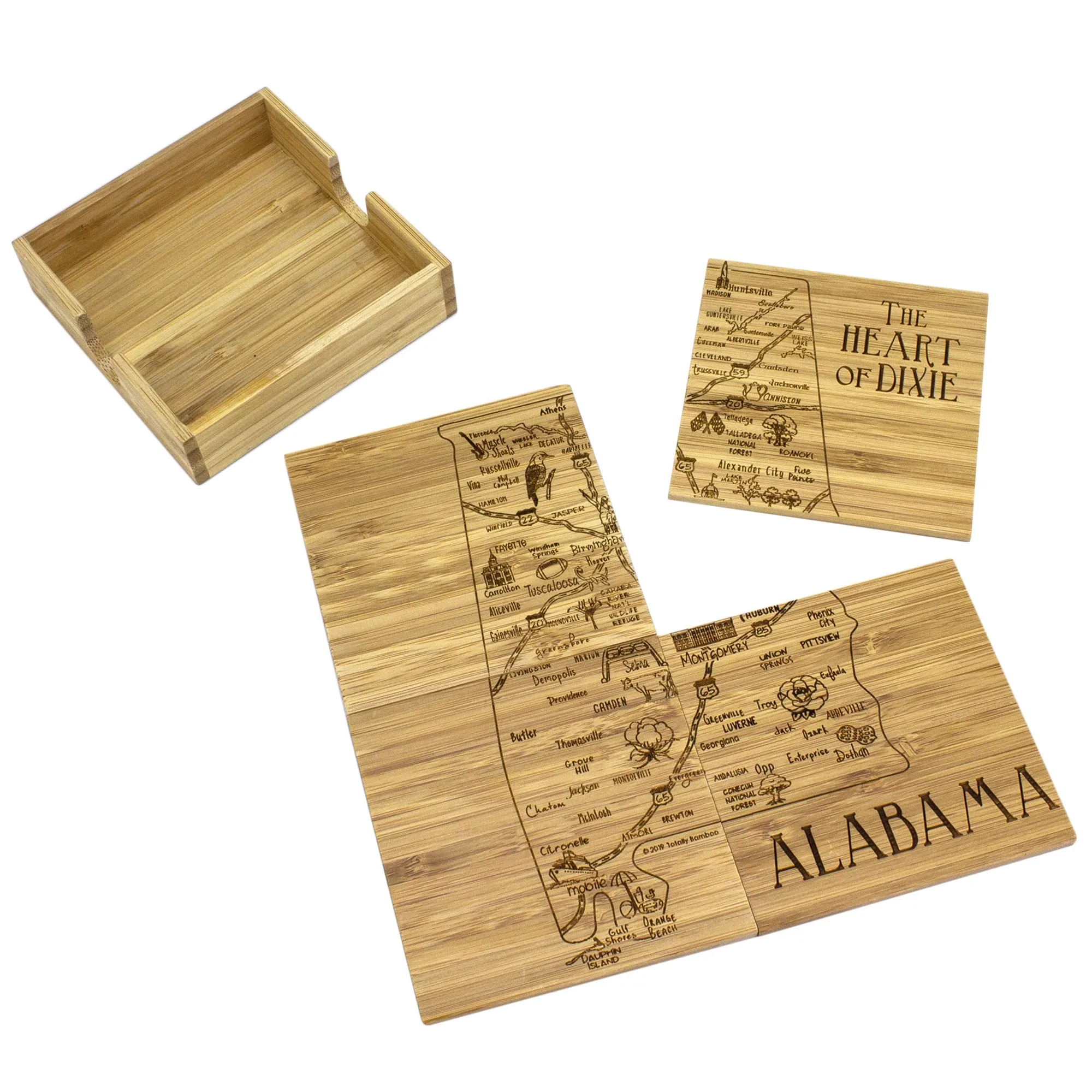 Alabama Puzzle Coaster Set view 7