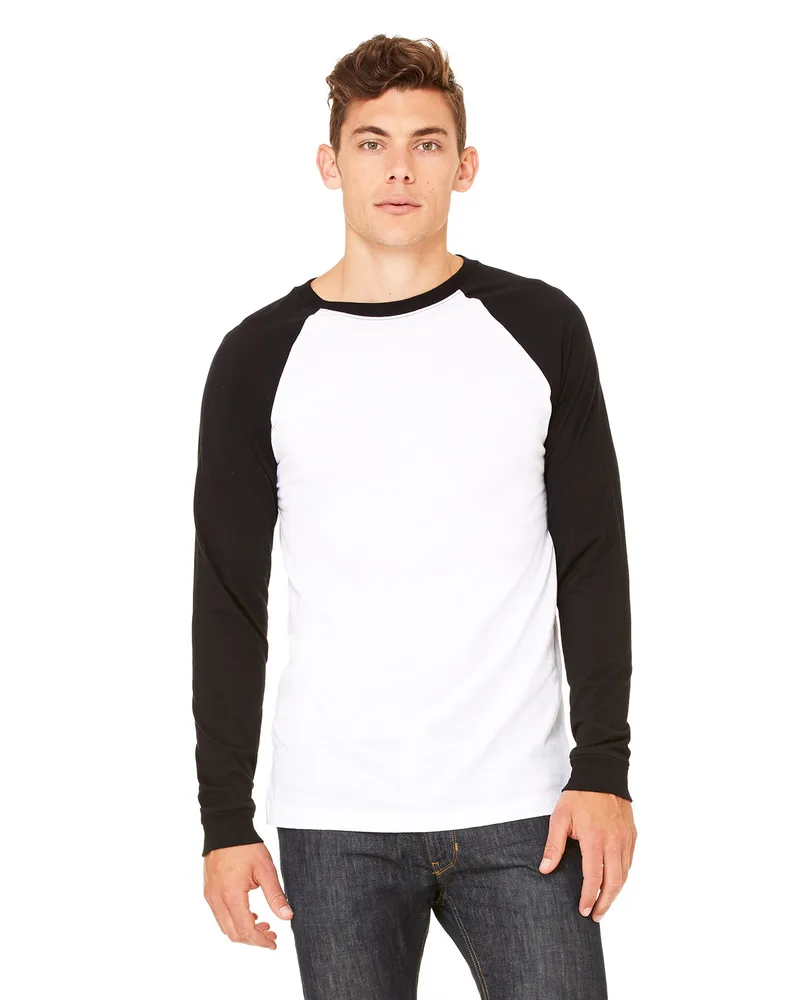 BELLA+CANVAS Men's Jersey Long-Sleeve Baseball T-Shirt view 4