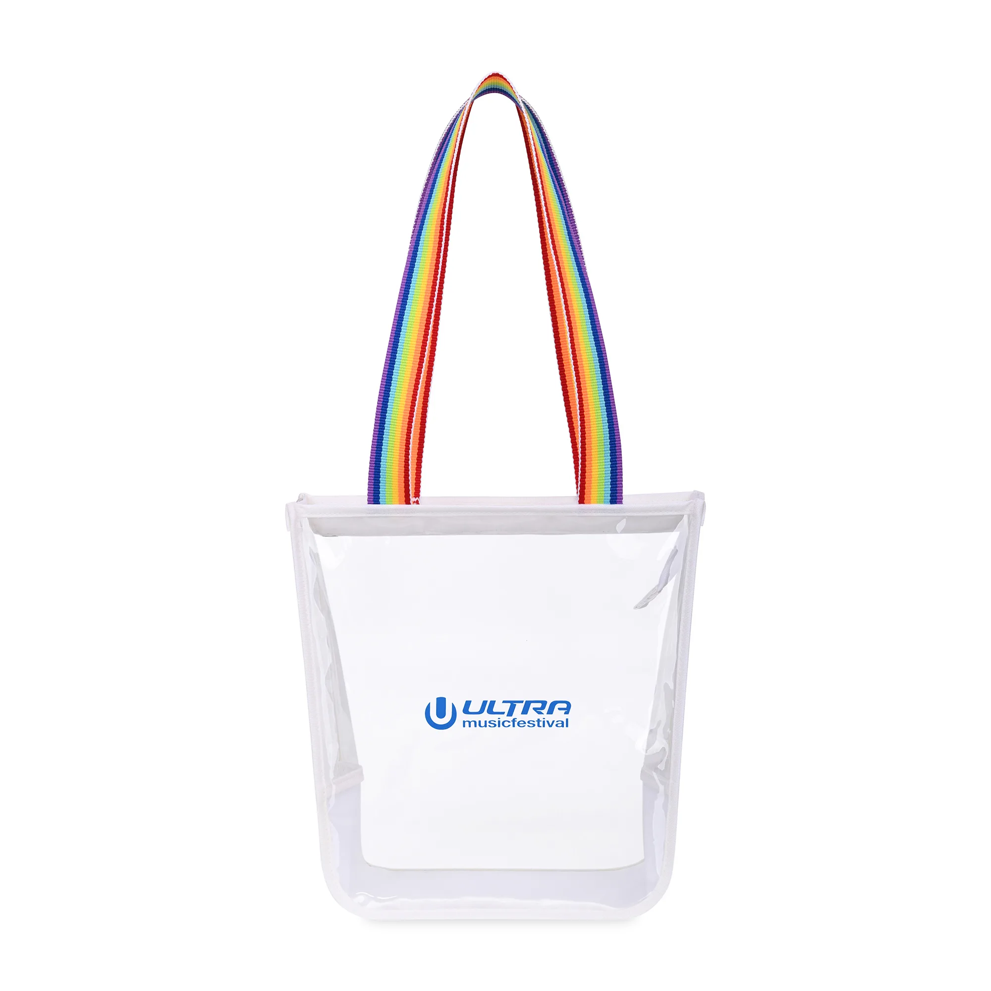 Sigma Clear Zippered Tote - Rainbow