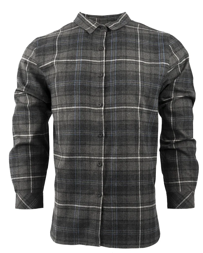 Burnside Ladies' Yarn-Dyed Long Sleeve Plaid Flannel Shirt view 3