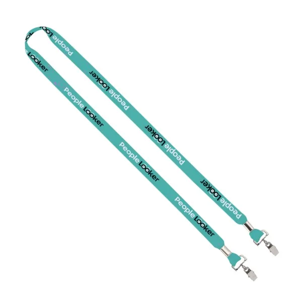 IMPORT Rush 5/8" Dye-Sublimated Lanyard with Dual Silver Crimps & Dual Silver Metal Split-Rings view 5