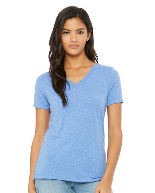 Bella+Canvas® Women's Relaxed Triblend Short Sleeve V-Neck T-Shirt