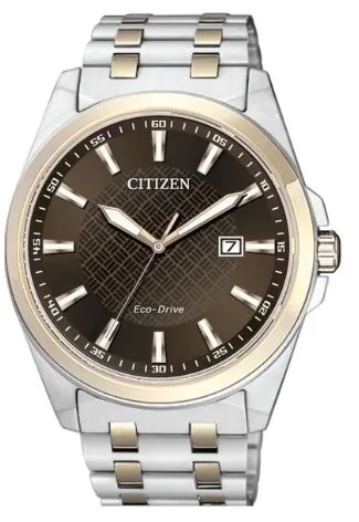 Citizen® Men's Corso Eco-Drive® Stainless Steel Bracelet Watch & Black Dial