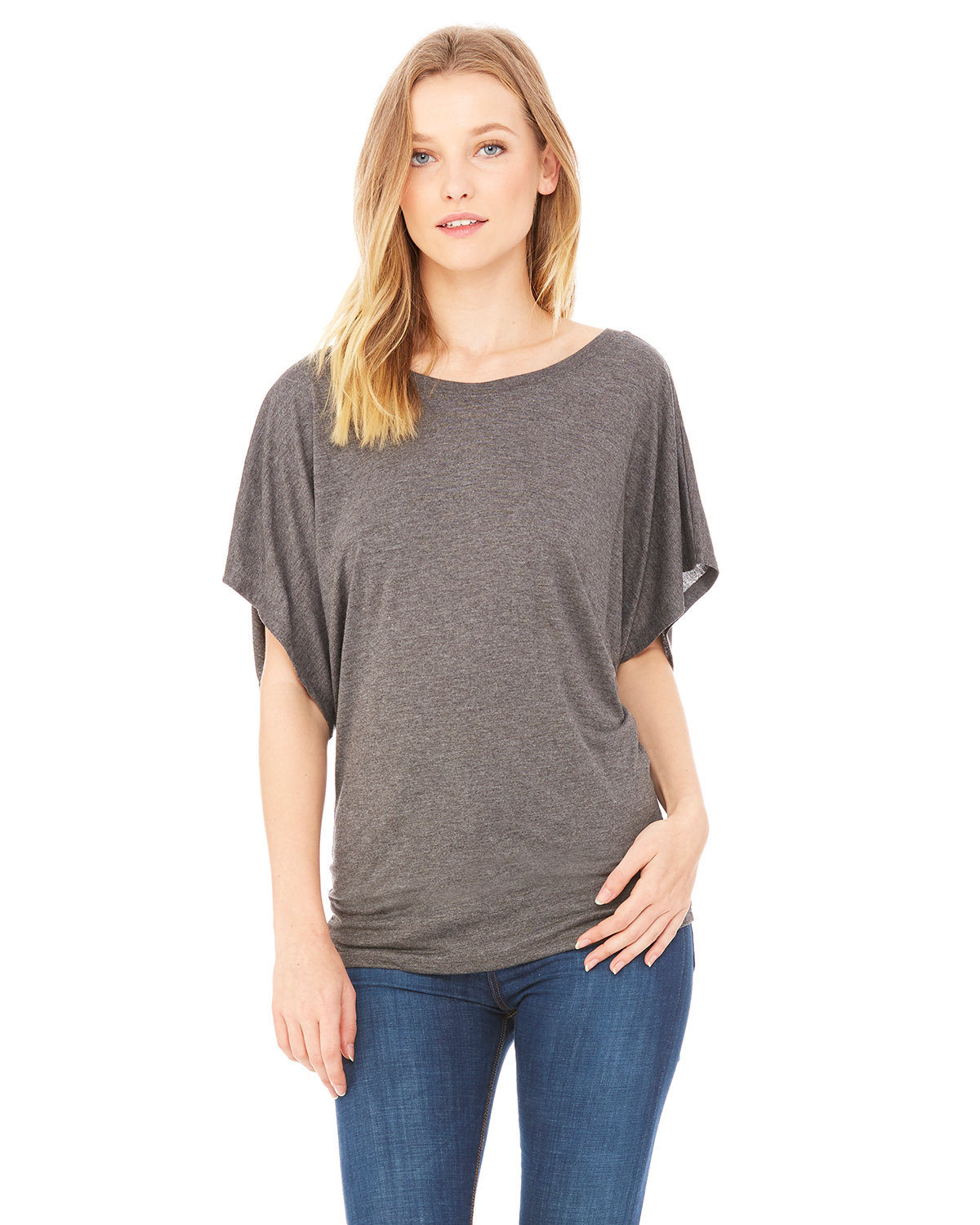 BELLA+CANVAS Ladies' Flowy Draped Sleeve Dolman T-Shirt