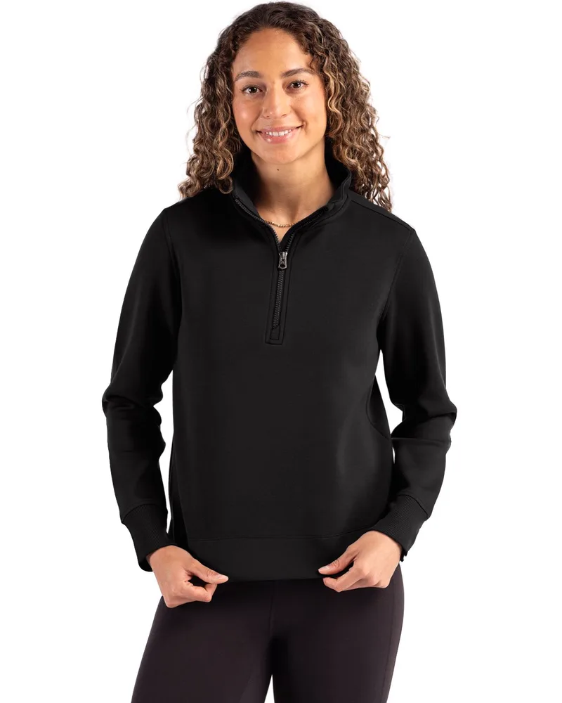 Cutter & Buck Roam Recycled Buttery-Soft Knit Womens Quarter Zip Pullover