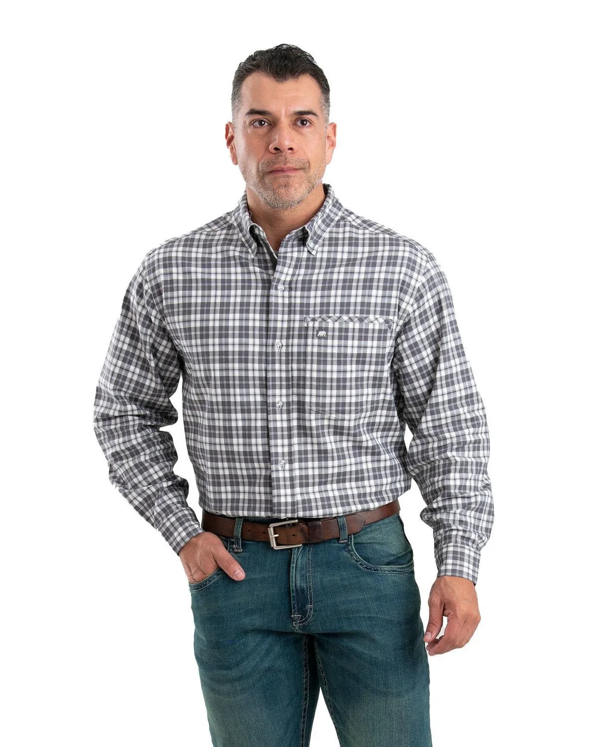 Berne Apparel Men's Foreman Flex180 Button-Down Woven Shirt view 3