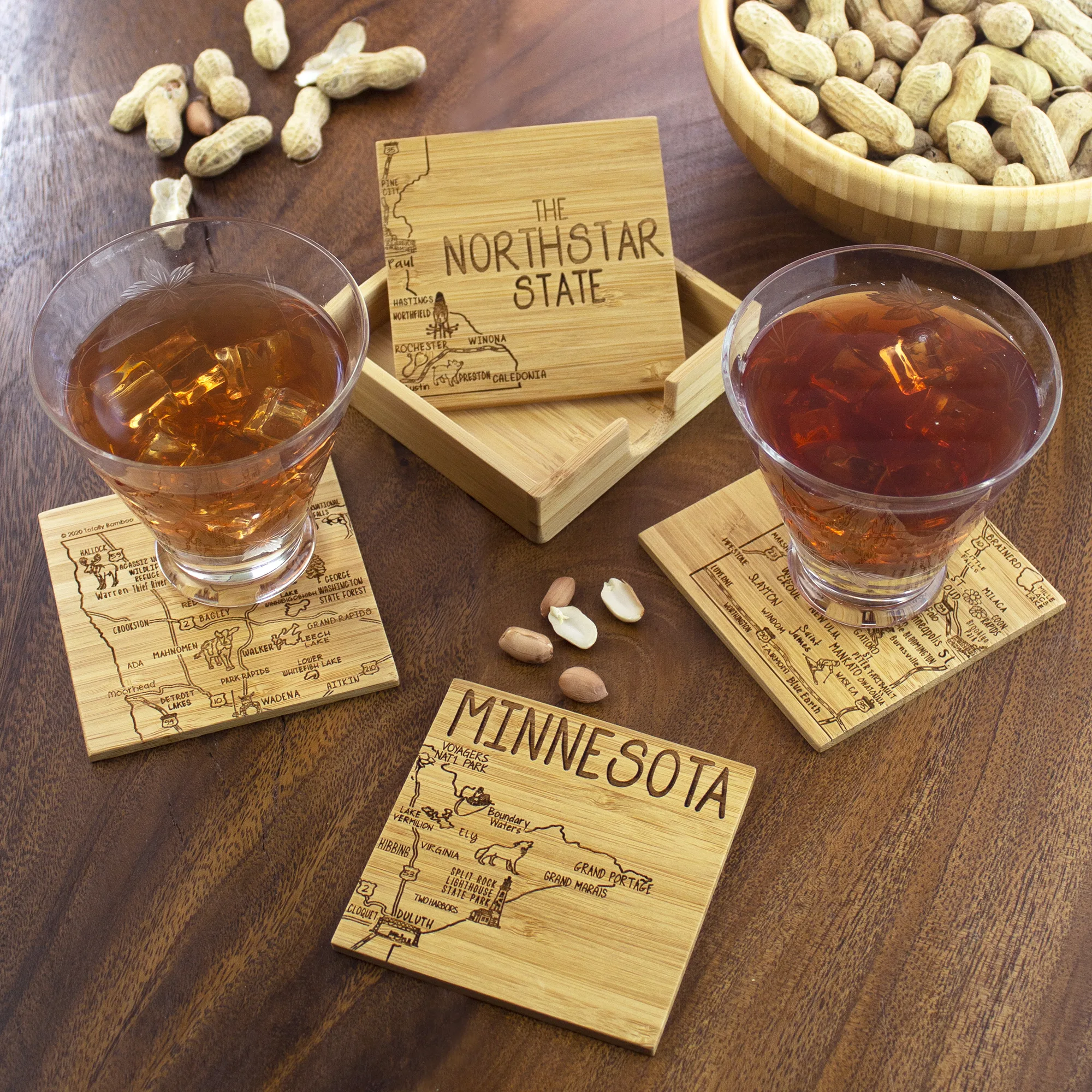Minnesota Puzzle Coaster Set view 2